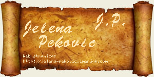 Jelena Peković vizit kartica